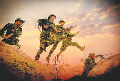 Military Zone 7 soldiers during routine training